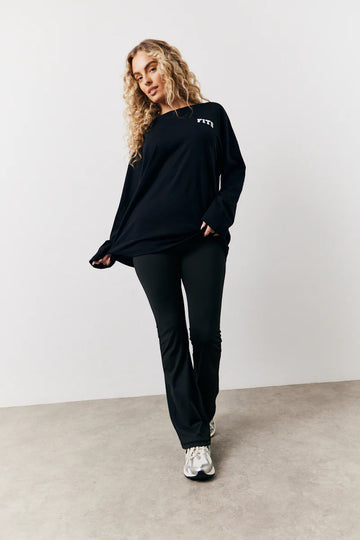 Black Flare Leg High Waisted Co-Ord Yoga Trousers